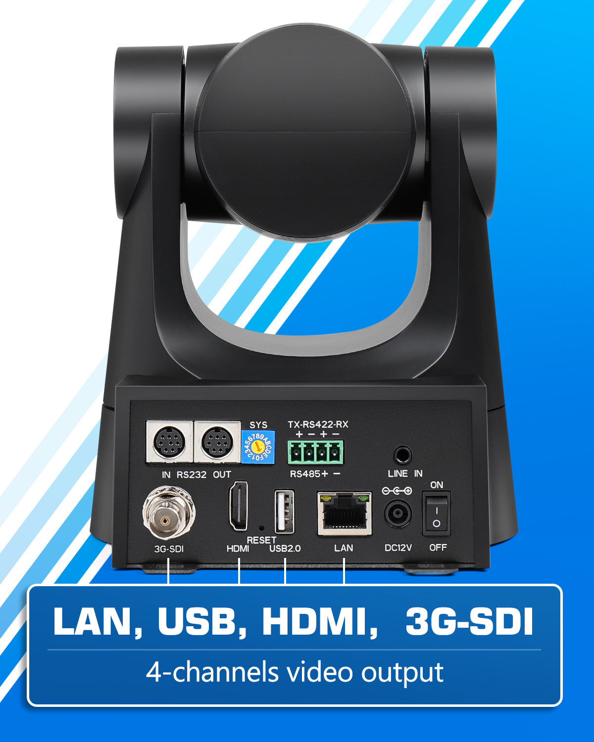 FoMaKo PTZ Camera HDMI AI Auto Tracking 20X PoE camera with LCD Screen - Image 2