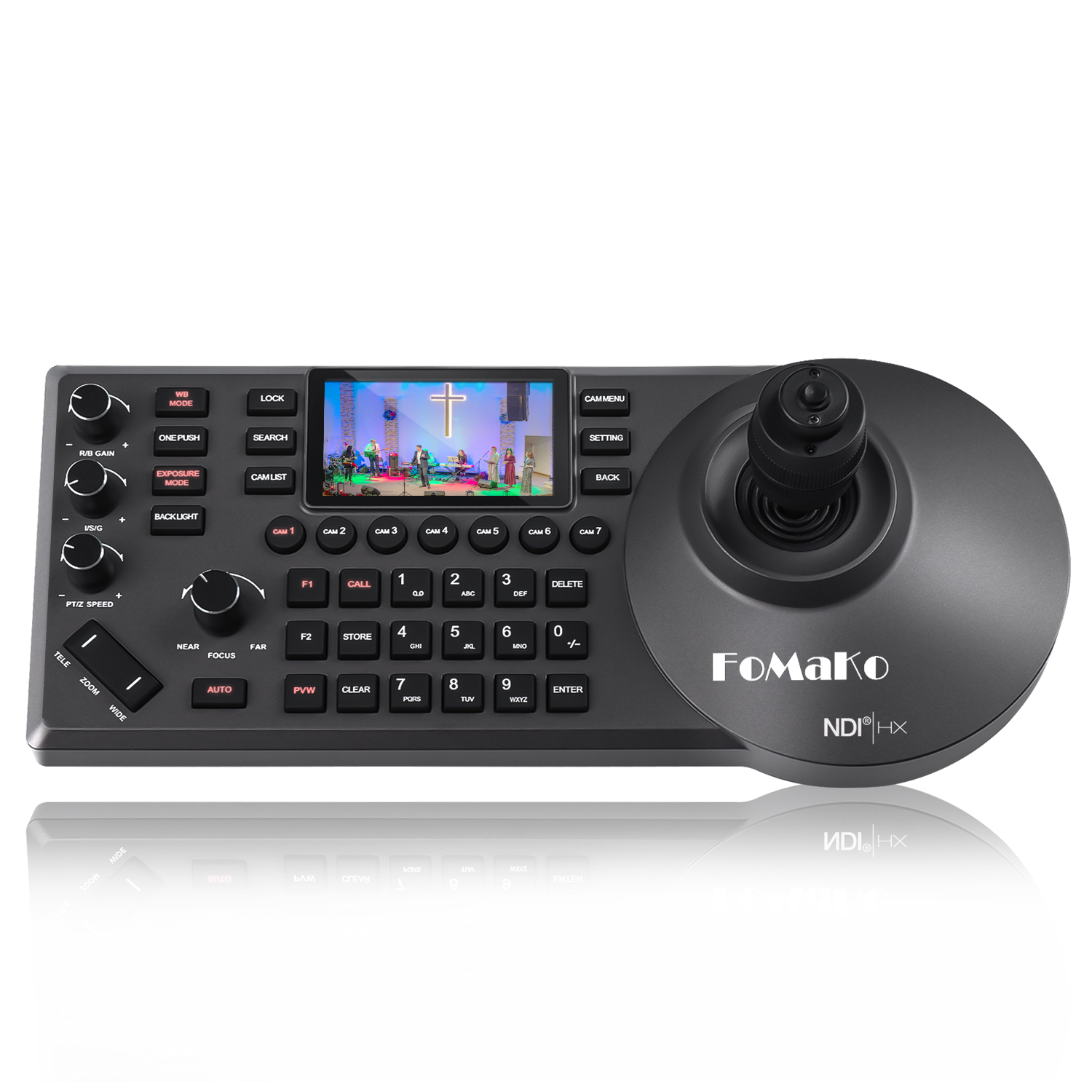 FoMaKo NDI PTZ Camera Controller 3" Preview LCD - Image 3